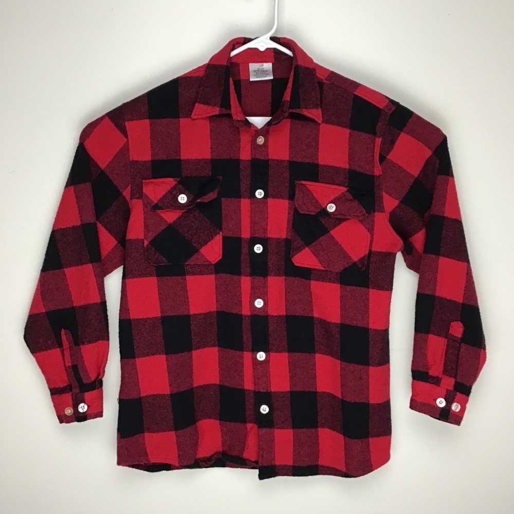 Rothco Buffalo Flannel mens heavyweight flannel button up shirt large